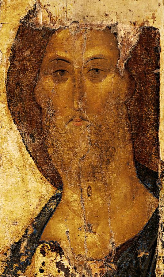 Спас из Звенигородского деисусного чина. Христос Вседержитель. 1410-е.